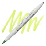 Zebra Ecsetirón ZEBRA kétvégű filctoll Mildliner, ecset 1-4mm és vékony kerek hegy 0, 5mm Citrus Green