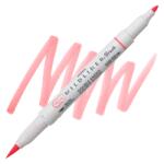 Zebra Ecsetirón ZEBRA kétvégű filctoll Mildliner, ecset 1-4mm és vékony kerek hegy 0, 5mm Coral Pink, rózsaszin