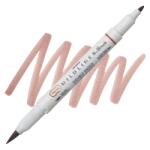 Zebra Ecsetirón ZEBRA kétvégű filctoll Mildliner, ecset 1-4mm és vékony kerek hegy 0, 5mm brown, barna