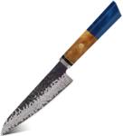 HARAHU Cuțit de bucătărie damasc AI-37598 - Petty / Albastru închis KP37598