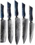 HARAHU Set de cuțite de bucătărie damasc SE-37606 - Albastru KP37606