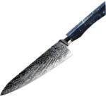 HARAHU Cuțit de bucătărie damasc SE-37605 - Chef / Albastru KP37605