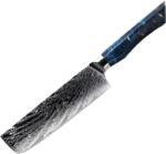 HARAHU Cuțit de bucătărie damasc SE-37603 - Nakiri / Albastru KP37603
