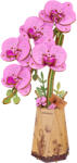 Rowood Puzzle 3D, din lemn, Orhidee roz, 132 piese (TW091)