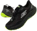 Skechers Go Run férfi sportcipő, textil, fűzős, fekete/zöld, 42 EU (220874-BKLM_42) Férfi futócipő