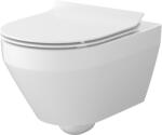 Cersanit Crea vas wc cu capac soft-close agăţat fără margine cu spălare turbionară alb lucios S701-927 (S701927)