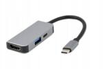 Gembird Többportos Usb Type-C adapter 3az1ben (hub Usb Hdmi Pd) Gembird (A-CM-COMBO3-02)