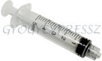  LUER LOCK Injekciós fecskendő 5 ml műanyag 3 részes