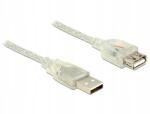 Delock Usb hosszabbító kábel Delock 83881 átlátszó 1 m (4043619838813)