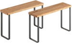Metaltex Rafturi suplimentare negre-mate/în culoare naturală 2 buc. din lemn 27x8 cm York - Metaltex Raft