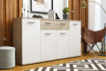 Meblohand Justus 3 sonoma/fehér komód 160 cm - smartbutor