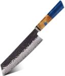  Damaskus konyhai kés Airi - Kiritsuke / Sötétkék