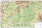  Magyarország domborzata és vizei 123x89 cm Ívben, fóliázva lécezve