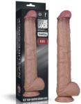 Lovetoy- Dual Layer 14.5'' Dual Layered Bendable Silicone Cock XXL 37cm Dildo