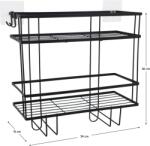 Mobikon Etajera otel negru Sabrina 34x15x36 cm (0000400574) Raft