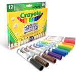 Crayola Crayola: Lemosható, tompahegyű filctoll készlet - 12 db-os (58-8340)