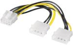 Goobay Cablu de Alimentare 2 x 5.25 - PCI Express 8pini, 0.15m Goobay (CABLE-PCI8P-2X5.25-0.15)