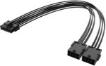 Akasa AK-CBPW27-30BK 12 Pin - 2x 8 Pin Adapterkábel 0.3 m - Fekete