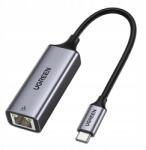 UGREEN Külső Usb-c Ethernet Hálózati Kártya RJ45 1GBPS Szürke (50737)