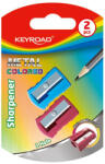 Keyroad Hegyező 1 lyukú fém 2 db/bliszter Keyroad MetalColourful vegyes színek (KR971864)