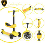 Lamborghini 2IN1 ráülős roller SÁRGA