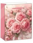  IRIS matt papírtasak rózsacsokros rózsaszín 26 x 32cm (QX_IMPEX_KFT_370503) (QX_IMPEX_KFT_370503)