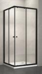 Balneum fekete szögeletes zuhanykabin premium zuhanytálcával 80x80 (MR-5006-80-Black + 609)