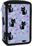 BackUP Penar cu rechizite Back Up DW - Black Cats, cu 2 fermoare (PB7DW16) Penar