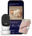 Owlet Dream Sock okos zokni 0-18 hónapig + Owlet Cam 2 kamera - Rózsaszín - pepita