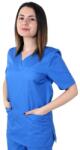 Vetro Design Bluza Medicala Unisex Ved Premium, Maneca Scurta, 3 Buzunare, Bleu, XS (VTR-1230-T013-XS)