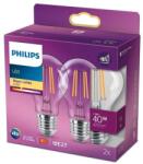 Philips KÉSZLET 2x LED Izzó VINTAGE Philips A60 E27/4, 3W/230V 2700K 8718699777593 (P5397)