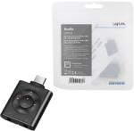 LogiLink USB-C Audio Adapter, USB-C/M to 2x3.5mm/F, virtual 7.1, black (UA0365)