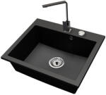 NERO Piazza-60 + Design csaptelep + dugóemelő (fekete)