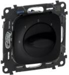 Legrand Valena Allure Ventilátor vezérlő (0-1-2-3 állású), burkolattal, Fekete (755178) (755178)
