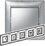 Legrand Valena keret ötös, alu négyzetmintás (770345) (770345)