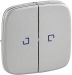 Legrand Valena Allure Kettős kapcsoló burkolat, fj, Alumínium (755227) (755227)