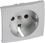 Legrand Valena 2P+F aljzat burkolat biztonsági zsaluval, alumínium (770257) (770257)