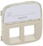 Legrand Valena Allure 2xRJ11/RJ45 aljzat burkolat címketartóval, Elefántcsont (755486) (755486)