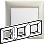 Legrand Valena keret hármas, vízszintes, kagylóhéj (770473) (770473)