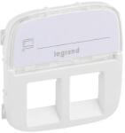 Legrand Valena Allure 2xRJ11/RJ45 aljzat burkolat címketartóval, Fehér (755485) (755485)