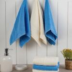 Hobby Home® Set 6 prosoape 30x50cm bumbac 100%, Hobby Home, Crem/Albastru Prosop