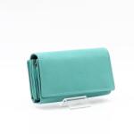 Hunter türkiz belül cipzáras hátul lehajtós nagy női bőr pénztárca lw-003