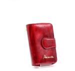 Alessandro Paoli piros lakk / nyomott mintás kívül cipzáras kicsi női pénztárca 68-10