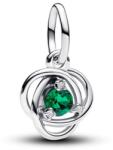 Pandora ékszer Zöld örökkévalóság körök függő ezüst charm 793125C05