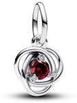 Pandora ékszer Piros örökkévalóság körök függő ezüst charm 793125C01