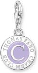 Thomas Sabo Charmista Coin ezüst charm lila tűzzománccal