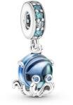 Pandora ékszer Kék muránói üveg függő octopus ezüst charm 791694C01