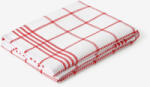 Goldea waffle konyharuha - piros csíkok 50 x 70 cm
