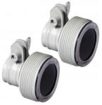 Intex Hollanderes Átalakító Szett 32mm Medencecsatlakozáshoz - 2db-os Csomag Szorítóanyával, Tömlőátalakító Intex Szivattyúkhoz és Vízforgatókhoz (29061) (29061)