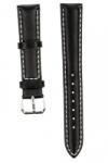  Curea de ceas din piele mata, 16 mm x 20 cm, negru - ciucaleti